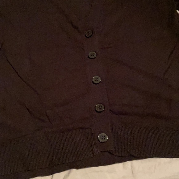 Black Loft V Neck Button Up Sweater / Cardigan - Picture 4 of 9